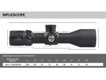 DISCOVERYOPT HD 3-12X44SPR Rifle Scope