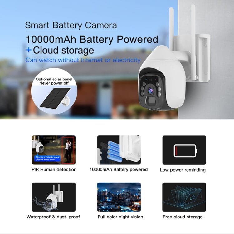 BS9 Wifi Outdoor Solar Security Camera