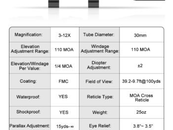 DISCOVERYOPT LHD-NV 3-12X42SFIR-SFP Rifle Scope