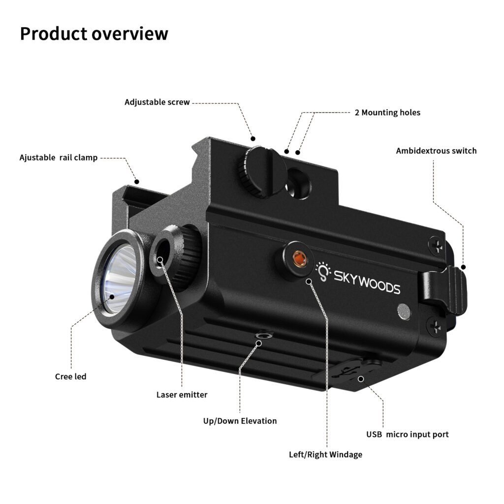 Skywoods PL300G Pistol Light With Laser