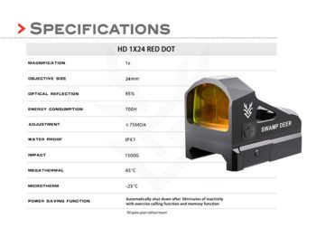SWAMPDEER HD 1X24 Red Dot
