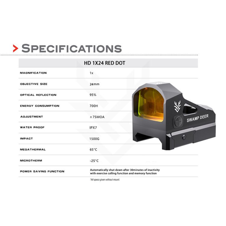 SWAMPDEER HD 1X24 Red Dot