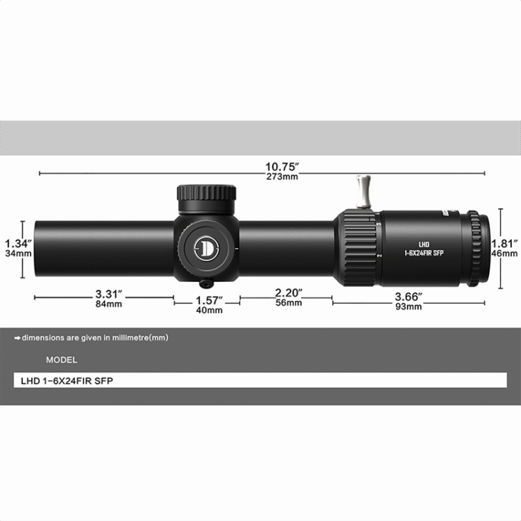 DiscoveryOPT LHD 1-6X24SFIR SFP-MOA Diameter34MM Fiber Reticle Scopes