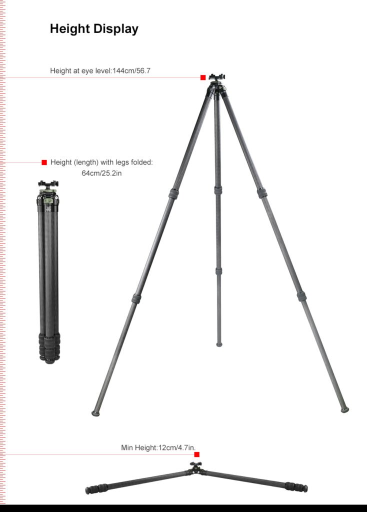 SUNWAYFOTO T2830CS Carbon Fiber Tripod