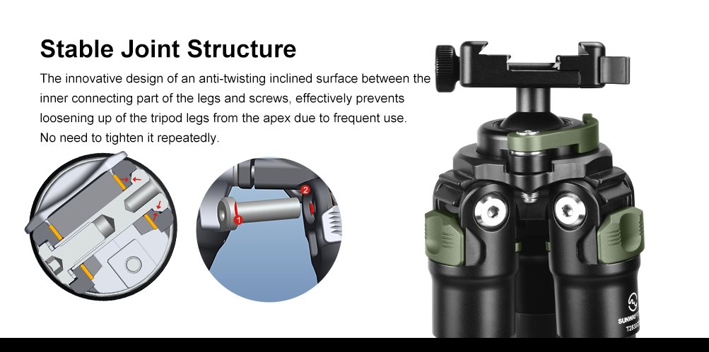 SUNWAYFOTO T2830CS Carbon Fiber Tripod