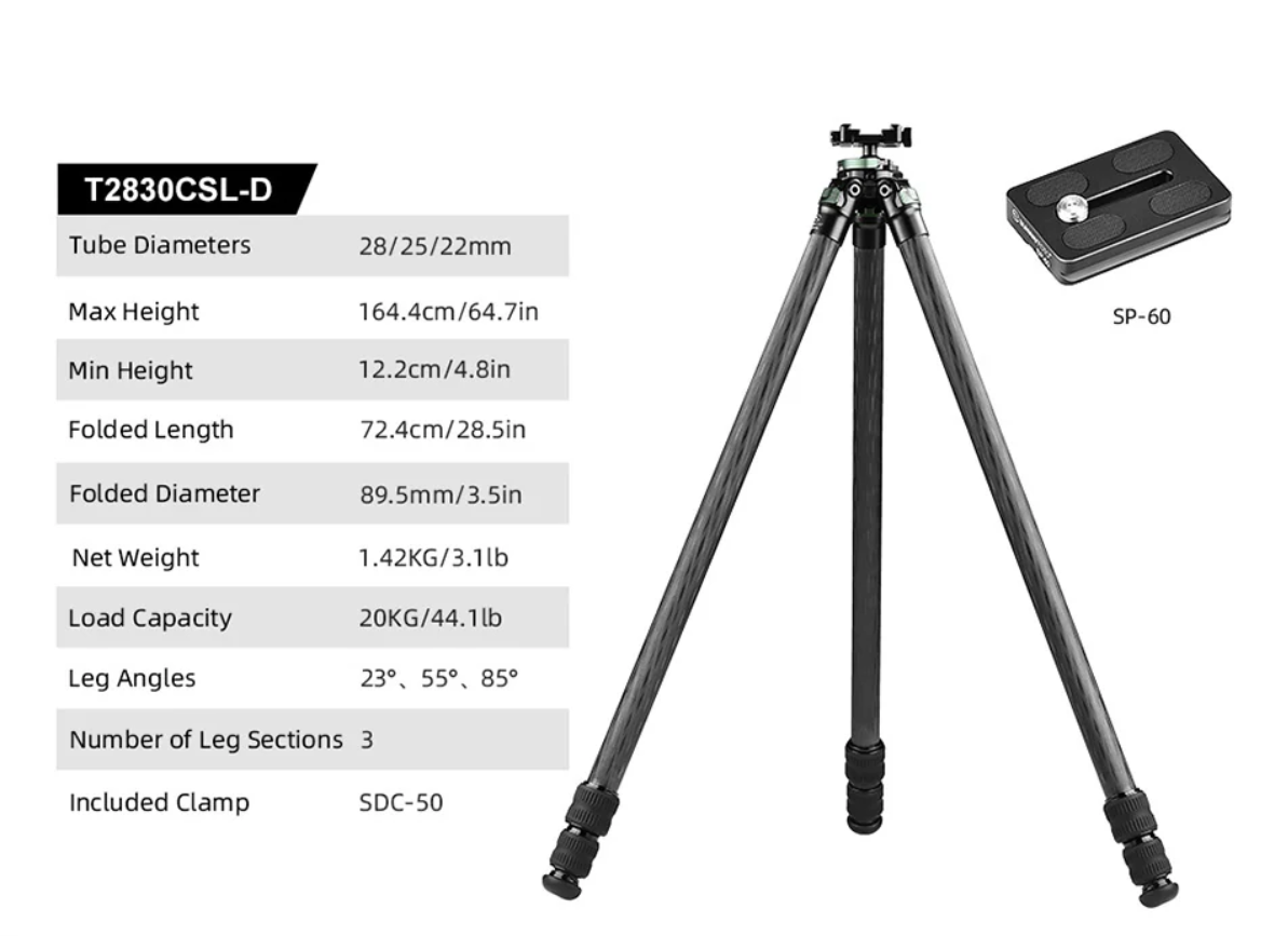SUNWAYFOTO T2830CSL-D Carbon Fiber Tripod-14 SUNWAYFOTO T2830CSL-D Carbon Fiber Tripod