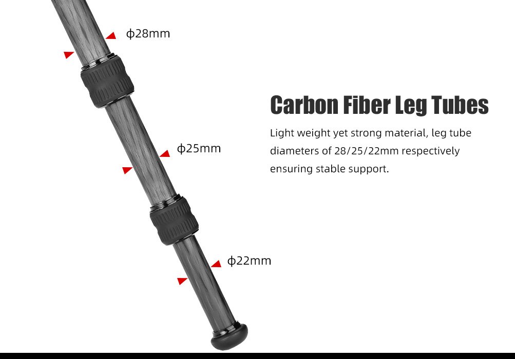 SUNWAYFOTO T2830CSL-D Carbon Fiber Tripod