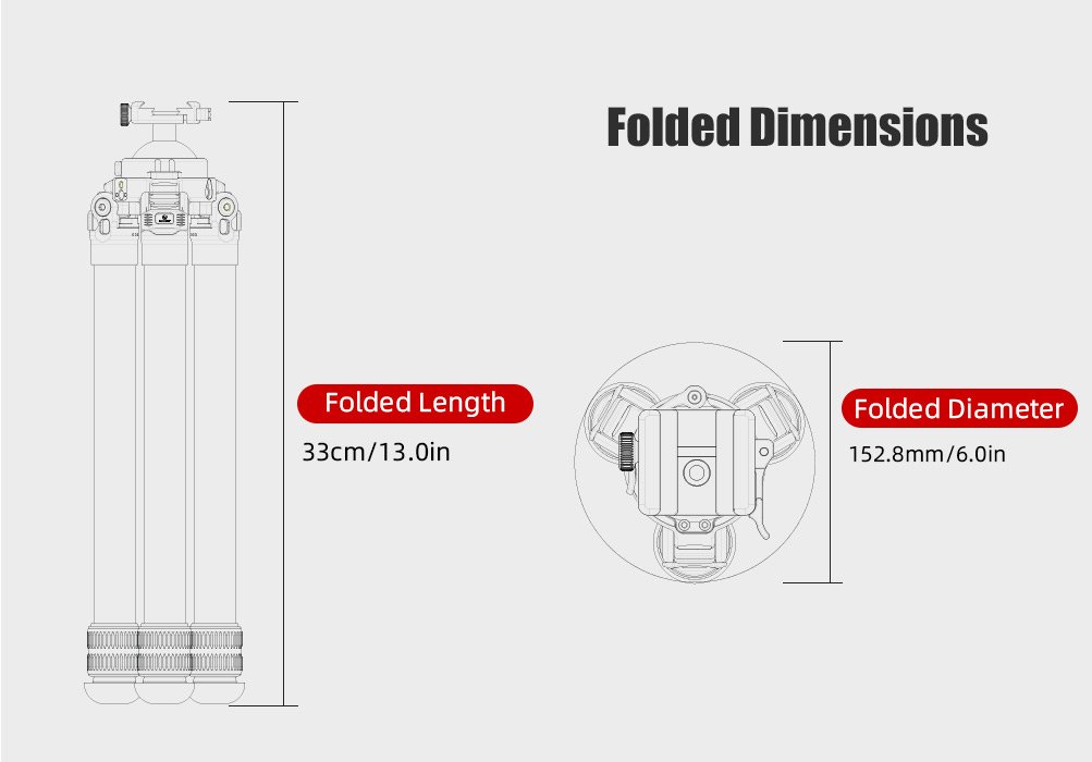 SUNWAYFOTO T3620CS-D Tripod Carbon Fiber