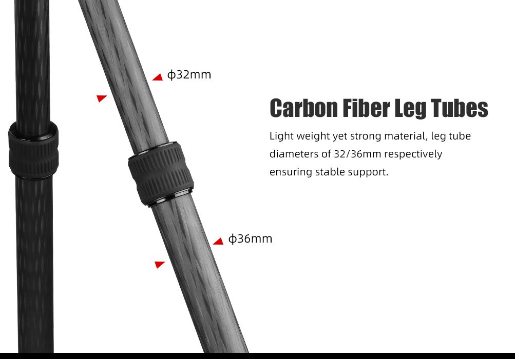 SUNWAYFOTO T3620CSLI-D Carbon Fiber Tripod