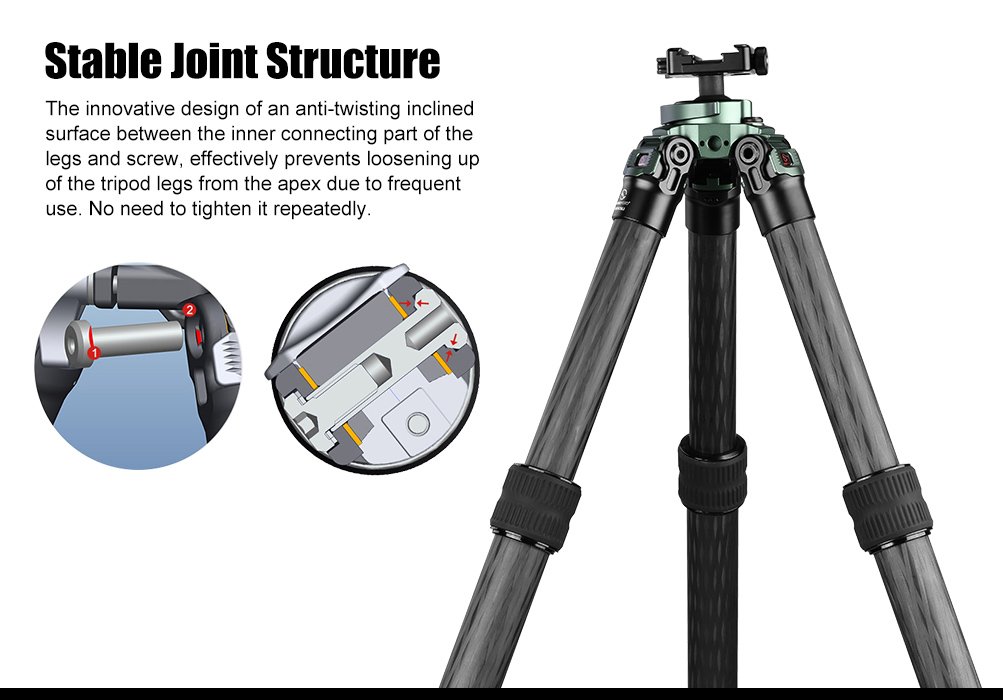 SUNWAYFOTO T3620CSLI-D Carbon Fiber Tripod