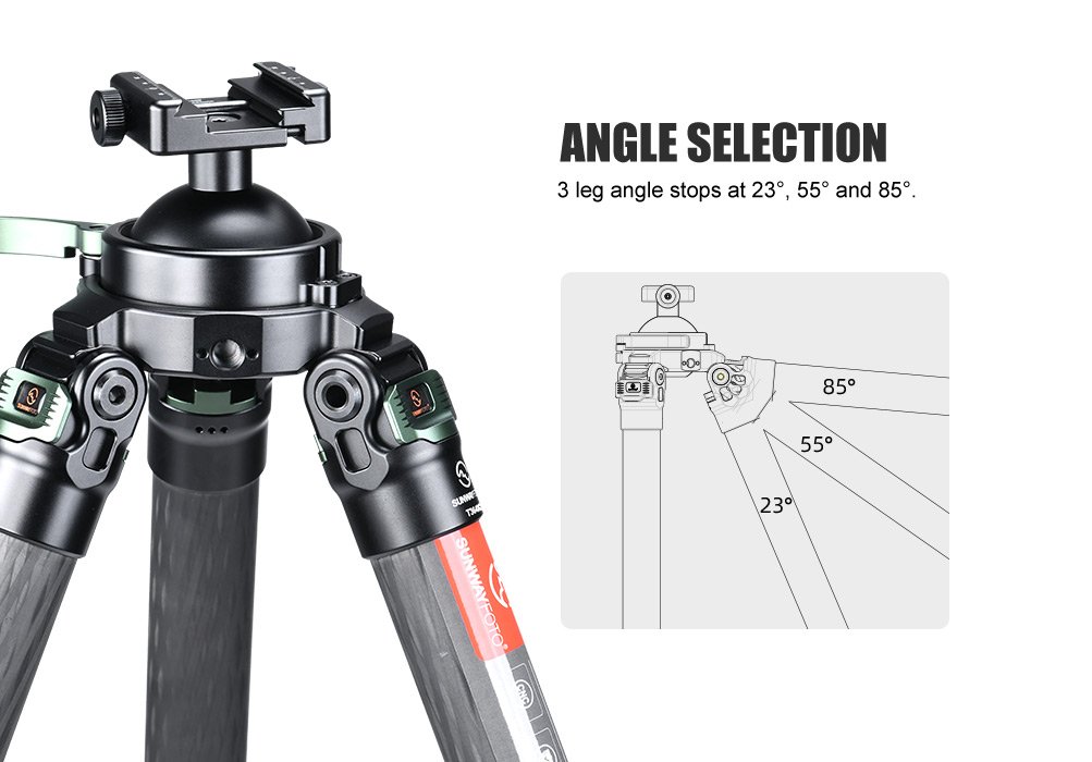 SUNWAYFOTO T3640CS-D Tripod Carbon Fiber