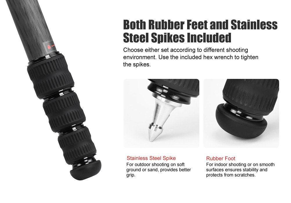 SUNWAYFOTO T3640CS-D Tripod Carbon Fiber