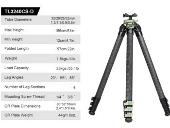 SUNWAYFOTO TL3240CS-D Carbon Fiber Tripod