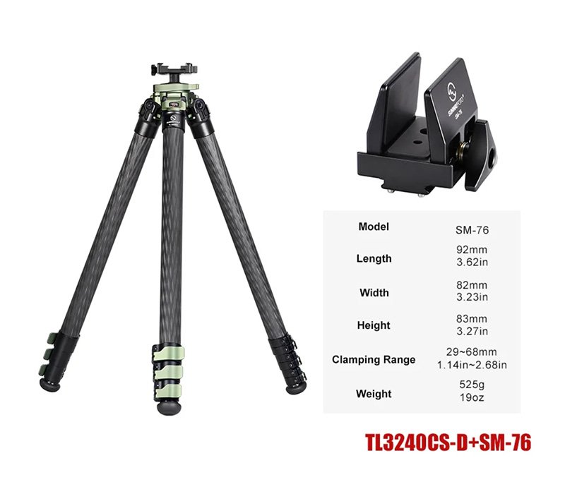 SUNWAYFOTO TL3240CS-D Carbon Fiber Tripod
