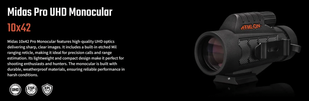 Athlon Midas 10×42 PRO UHD Monocular