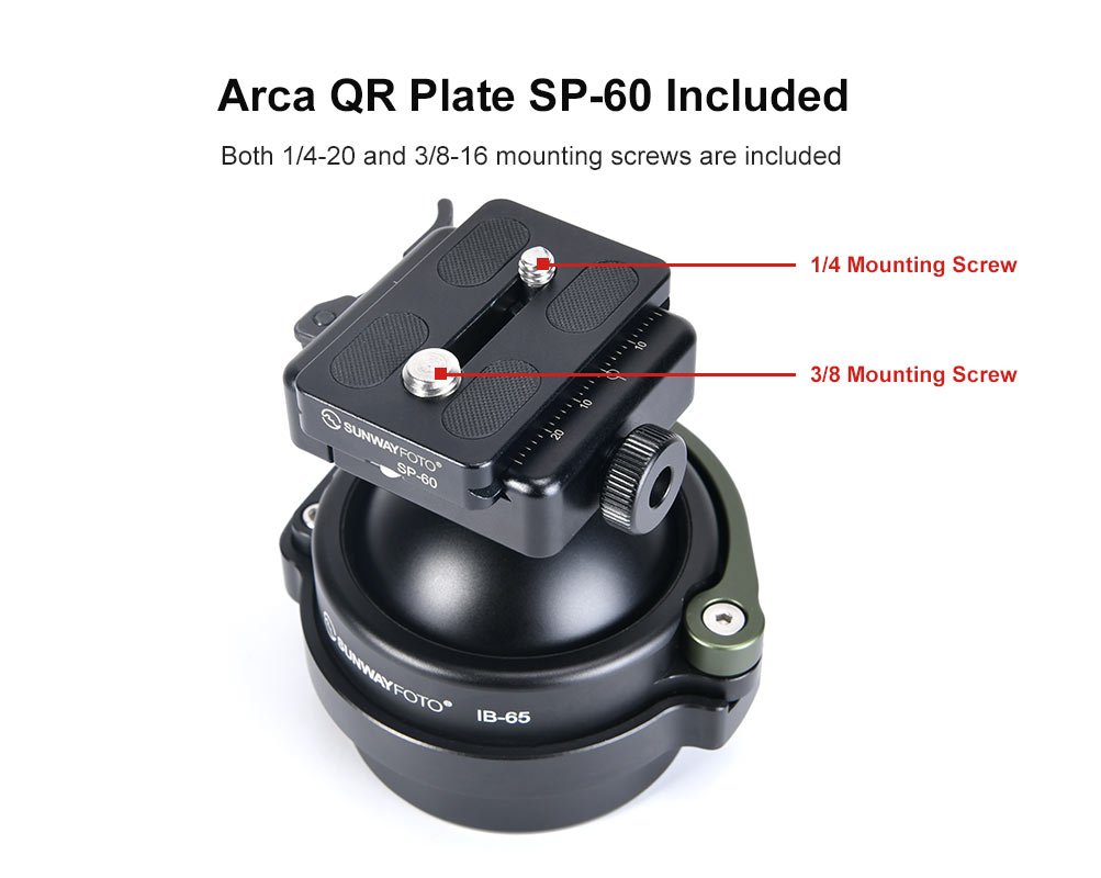 SUNWAYFOTO IB-65 Heavy Duty Tipod Ball Head
