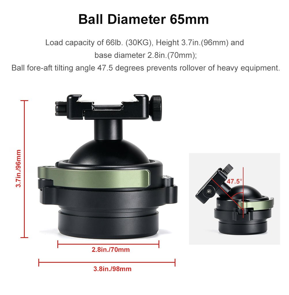 SUNWAYFOTO IB-65 Heavy Duty Tipod Ball Head