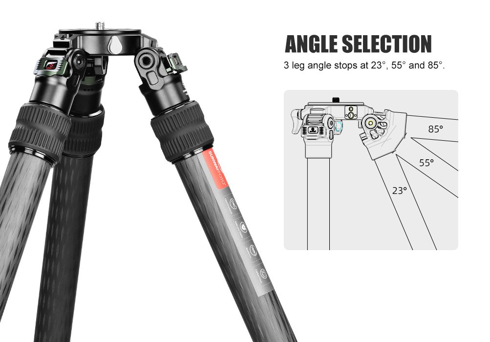 SUNWAYFOTO T4020CMLI Tripod Carbon Fiber