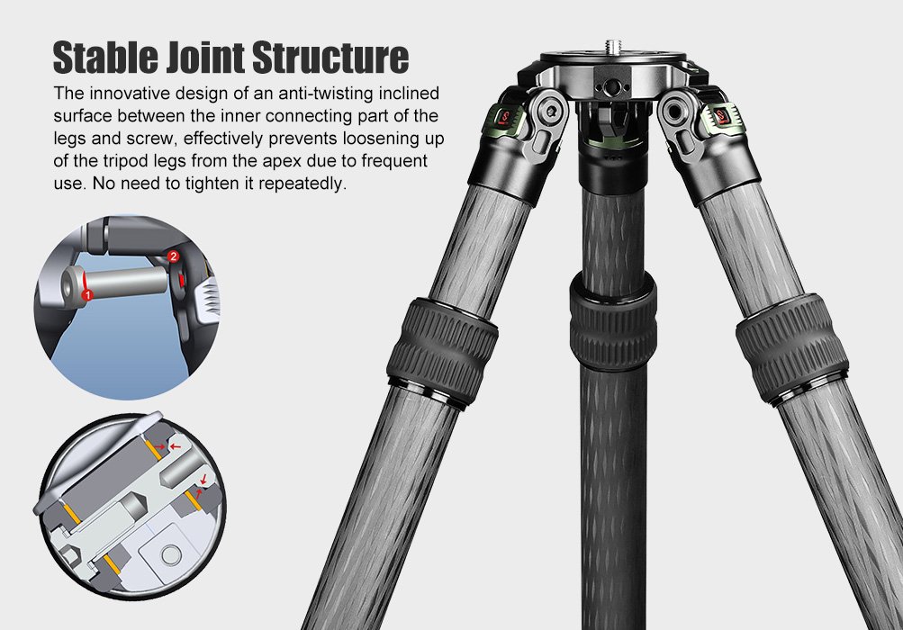 SUNWAYFOTO T4020CMLI Tripod Carbon Fiber