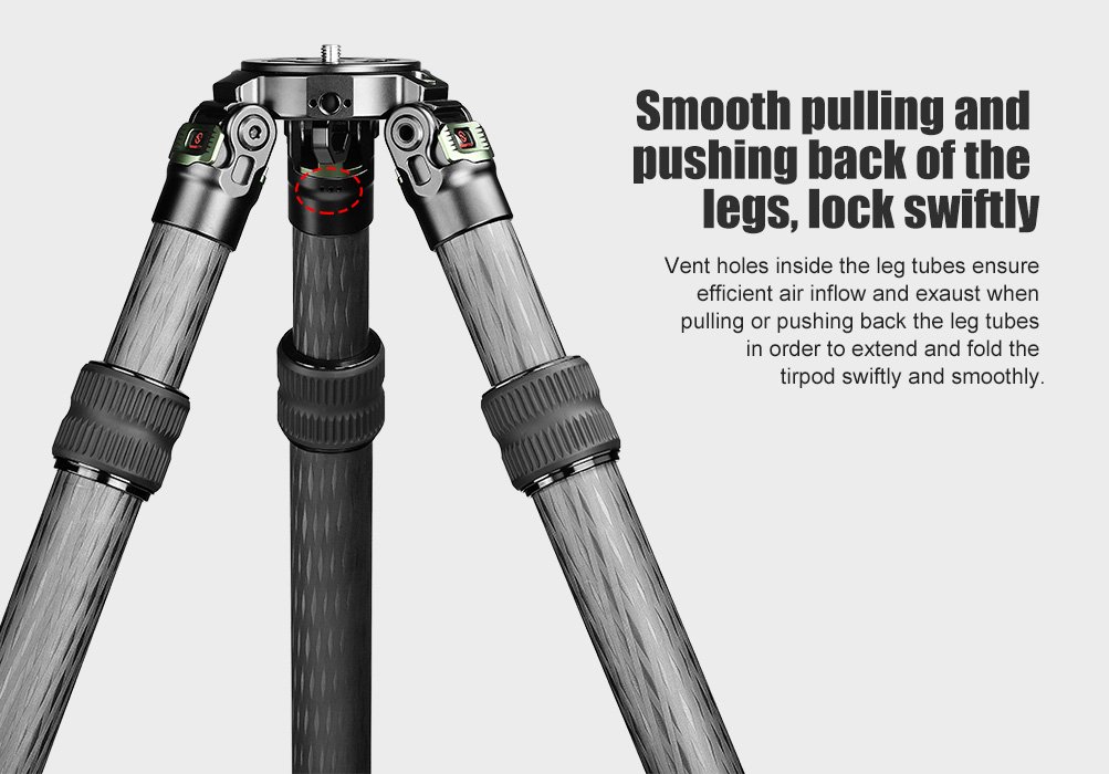 SUNWAYFOTO T4020CMLI Tripod Carbon Fiber