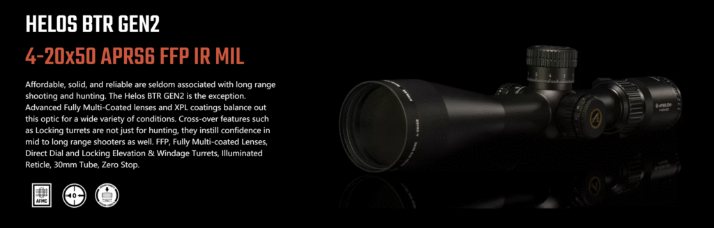 Athlon HELOS BTR GEN2 4-20×50 APRS6 FFP IR MIL Optics Scope