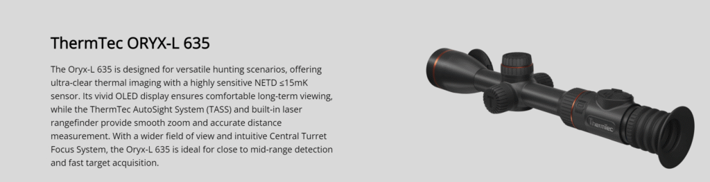THERMTEC ORYX-L 635 THERMAL SCOPE