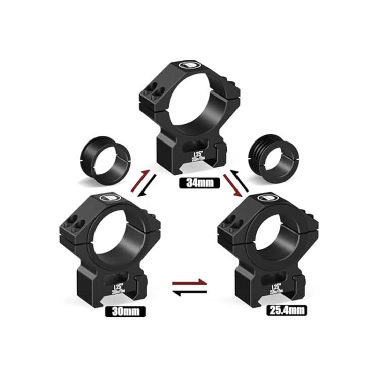 DISCOVERYOPT Multi-Compatible Mount for Dovetail Rails Scope Rings